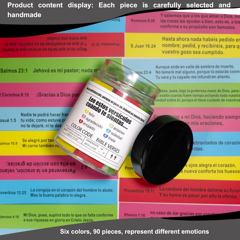 CODINOO Spanish Bible Verse Jar,Leeme Cuando te Sientas Versículos en Español,Tarro de Versículos Bíblicos en Español,Christian Gifts For Women spanish,Religious gifts,Regalos Cristianos para Mujer,Cumpleaños - Image 5